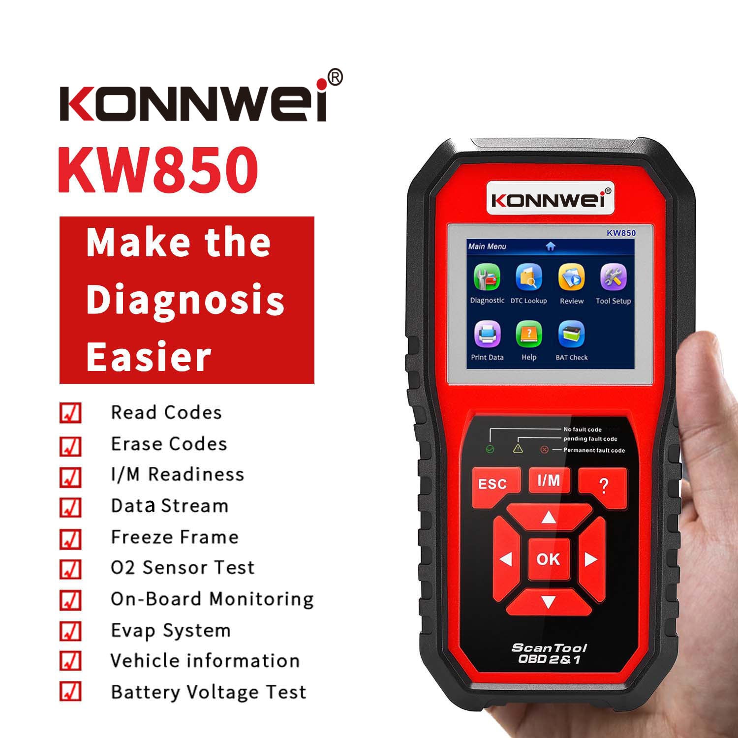 Konnwei KW850 OBD2 Scanner